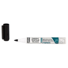 PEBEO Marker do tkanin jasnych 7A FABRIC Brush 1 mm BLACK
