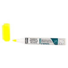 PEBEO Marker do tkanin jasnych 7A FABRIC Brush 1 mm FLUO YELLOW