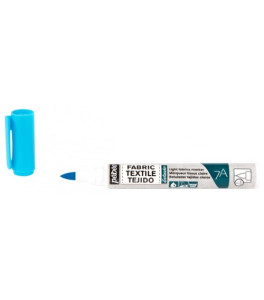 PEBEO Marker do tkanin jasnych 7A FABRIC Brush 1 mm FLUO BLUE