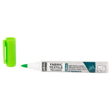 PEBEO Marker do tkanin jasnych 7A FABRIC Brush 1 mm FLUO GREEN