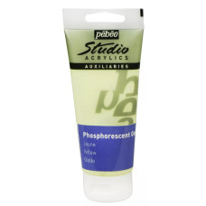 PEBEO Studio Acrylics Farba Żel Fosforyzujący 100 ml YELLOW