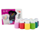 Zestaw Farb do Tkanin ROSA Talent HEART 12 × 20 ml + 2 Metaliczne