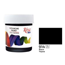 Farba Gwaszowa ROSA Studio Czarna 914 40 ml