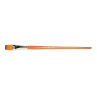 Renesans Golden Synthetic Brush, Flat J1001F-2, Long Handle