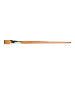 Renesans Golden Synthetic Brush, Flat J1001F-18, Long Handle