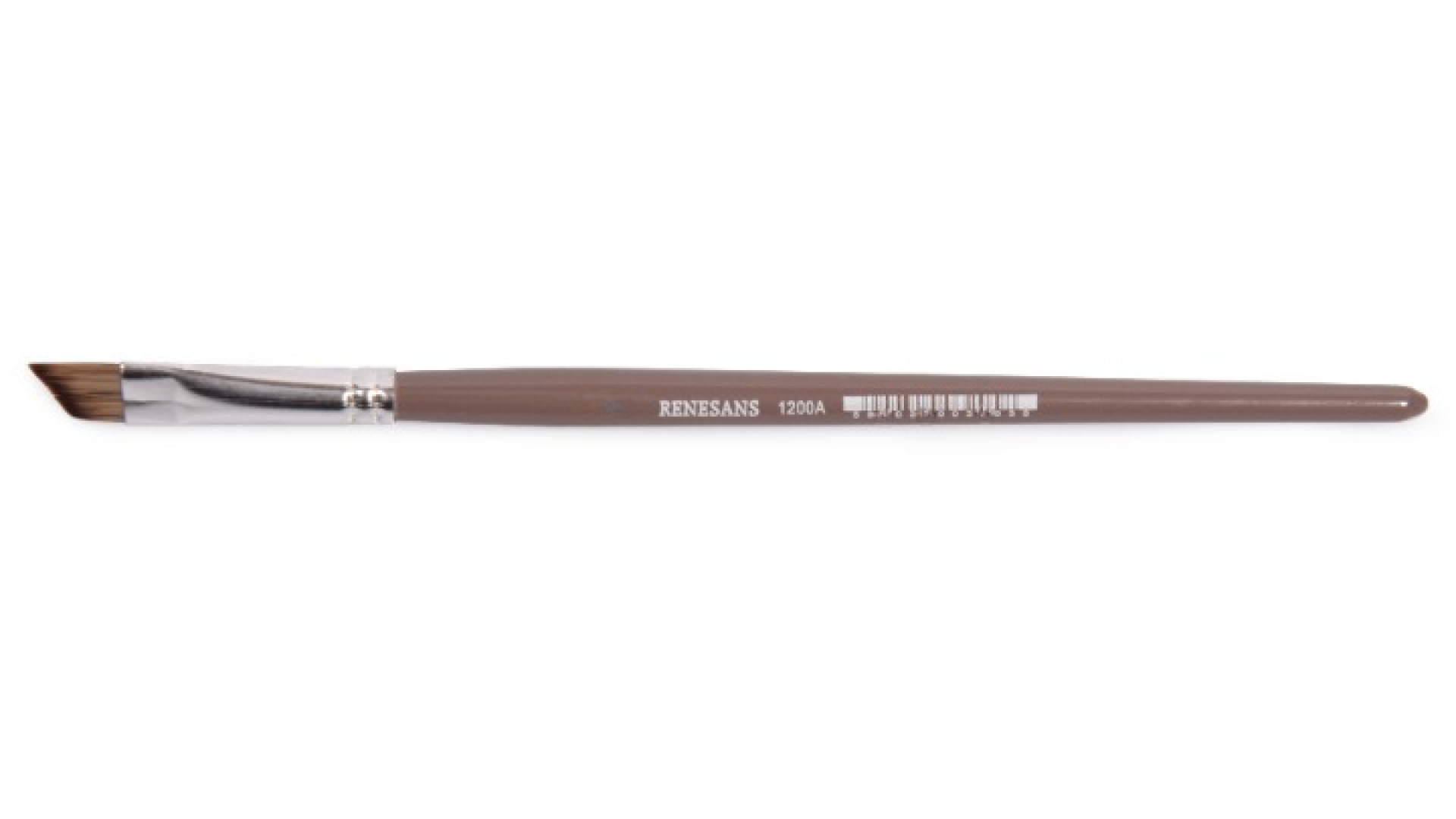 Renesans Synthetic Brush, Angled J1200A Nr 6, Short Handle, Caffe Latte