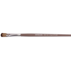 Renesans Synthetic Brush, Cat's Tongue J1200C Nr 10, Short Handle, Caffe Latte