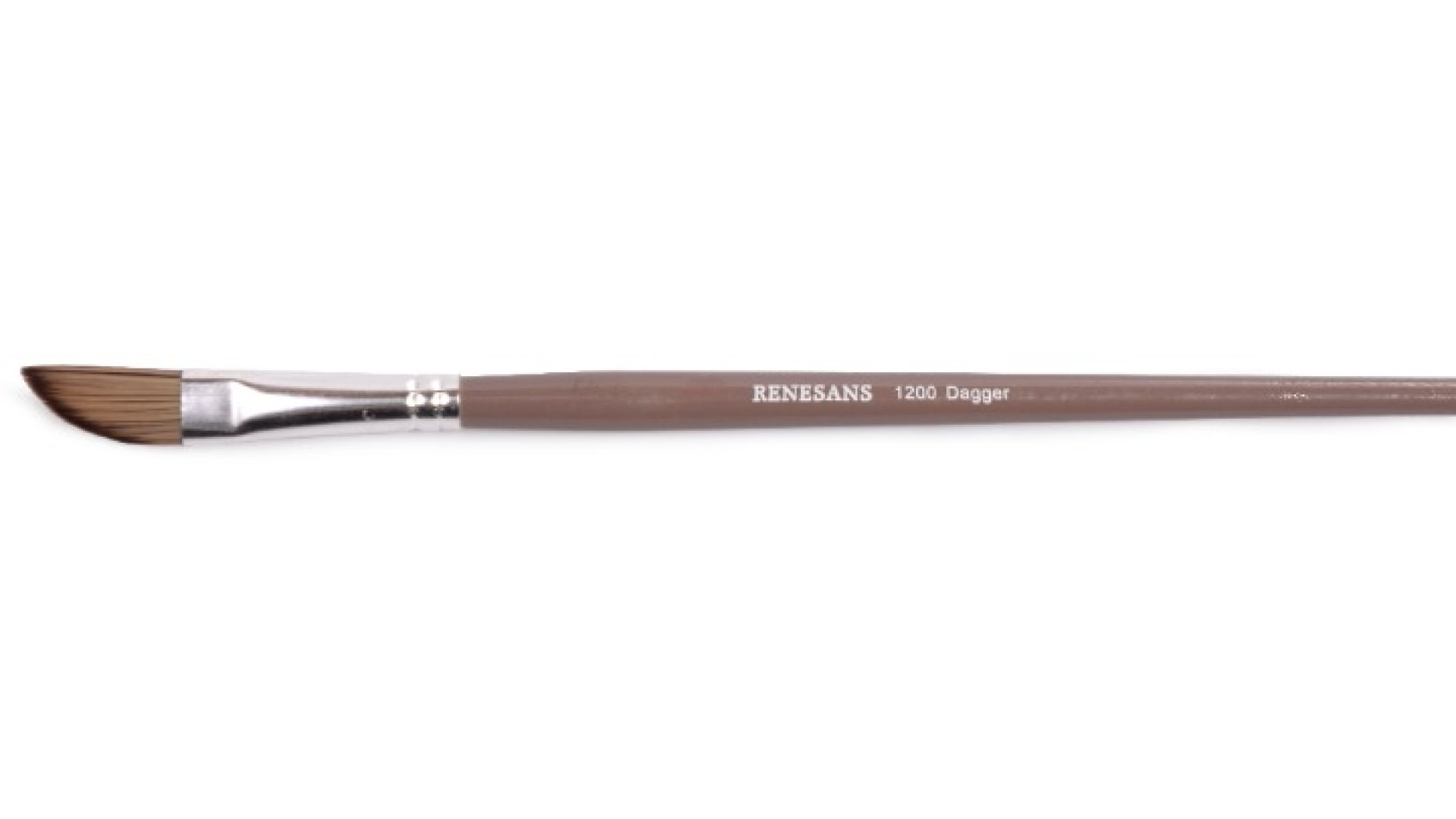 Renesans Synthetic Brush, Dagger J1200D Nr 4, Short Handle, Caffe Latte