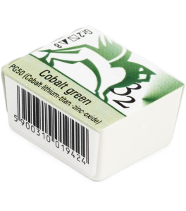 Renesans AKWARELE W KOSTKACH 1,5 ml 32 ZIELEŃ KOBALTOWA