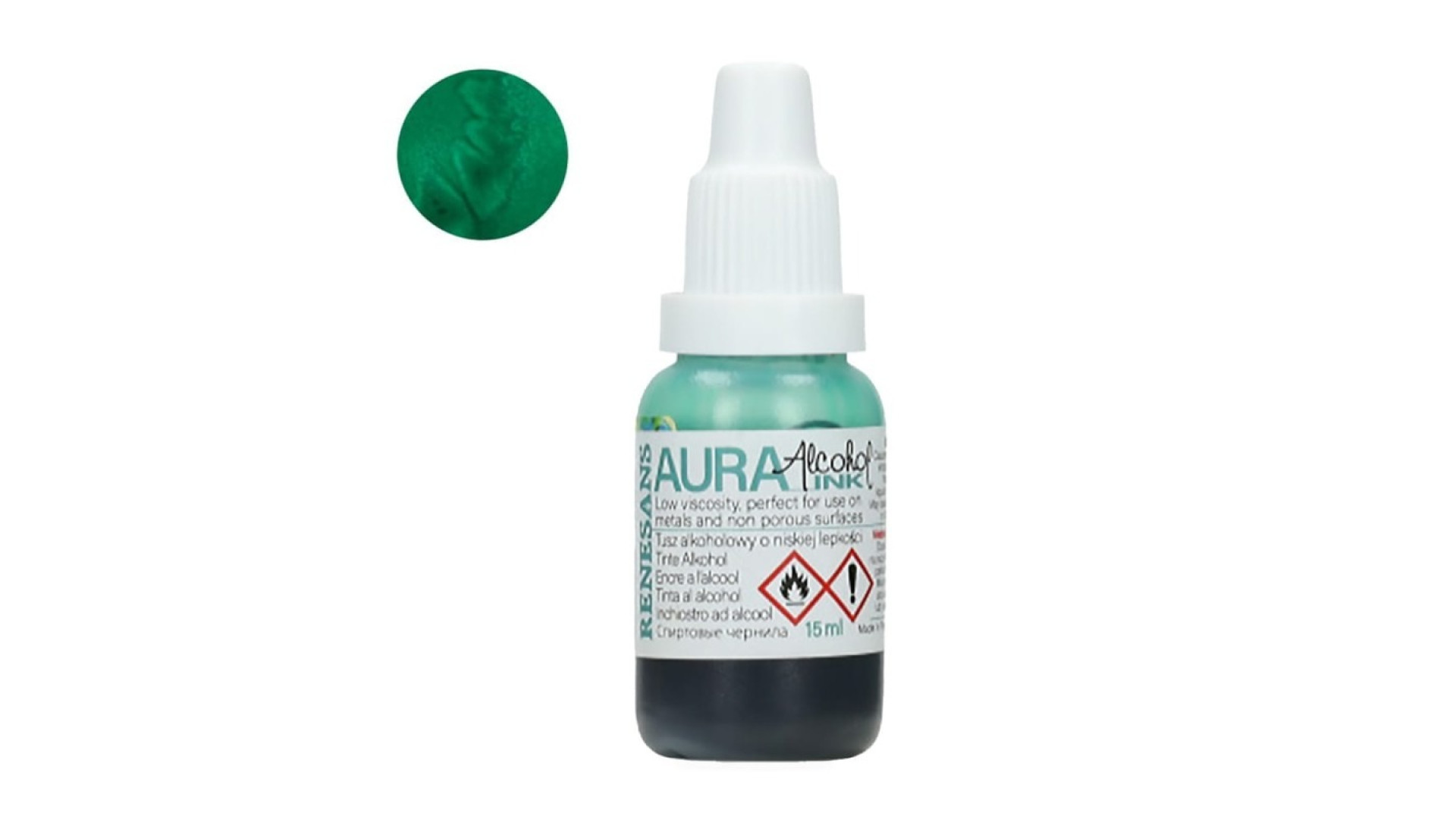 Renesans AURA Professional alcohol ink 15 ml Emerald Green 155