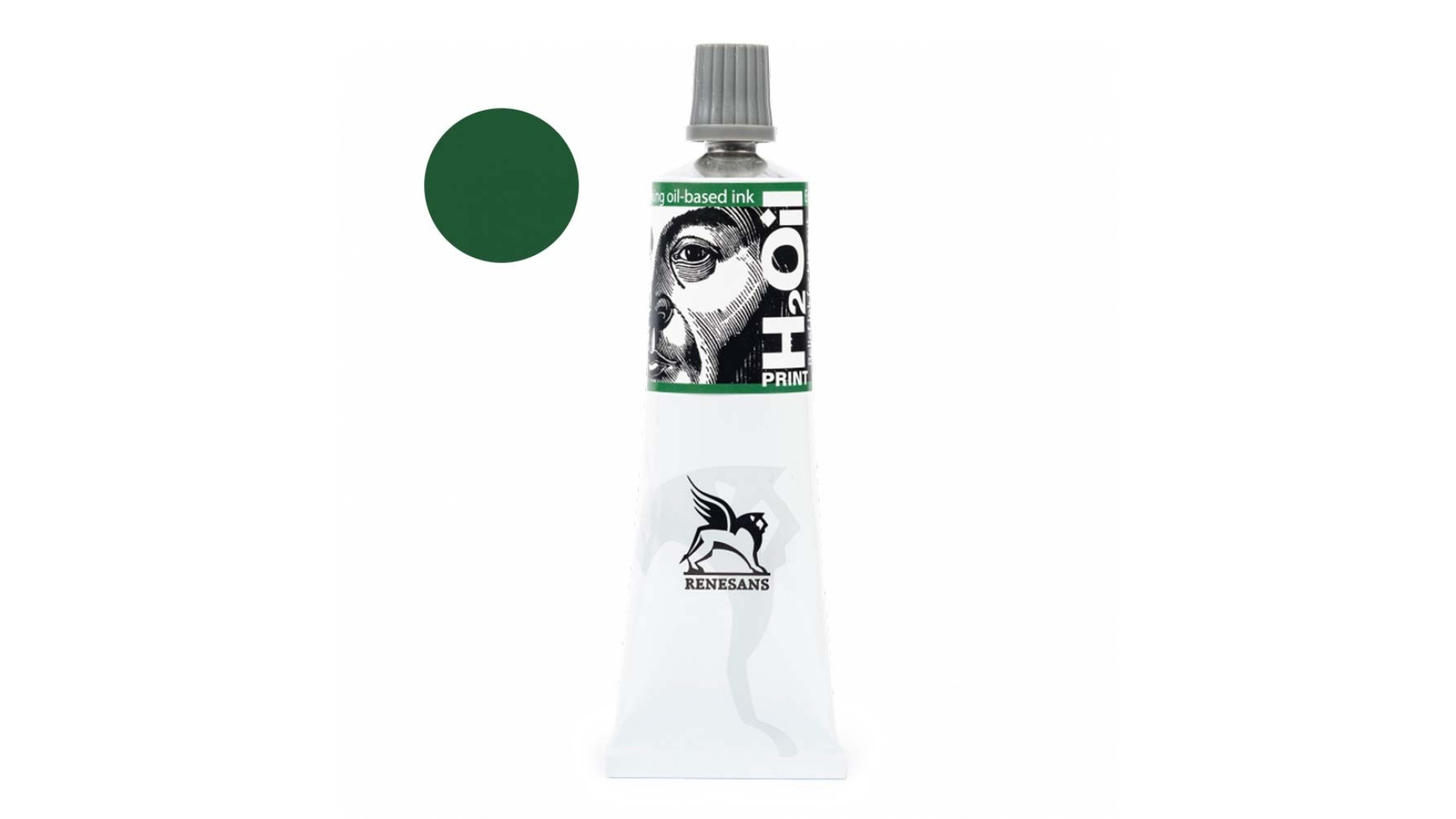 Renesans Farba olejna H2OilPrint do druku wypukłego 60 ml Zieleń szmaragdowa 05