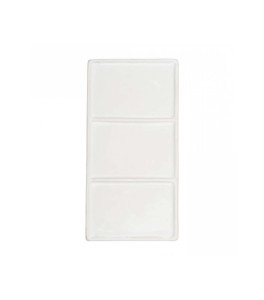 Renesans Rectangular Porcelain Palette, Hand-Formed, 9 cm x 17.5 cm