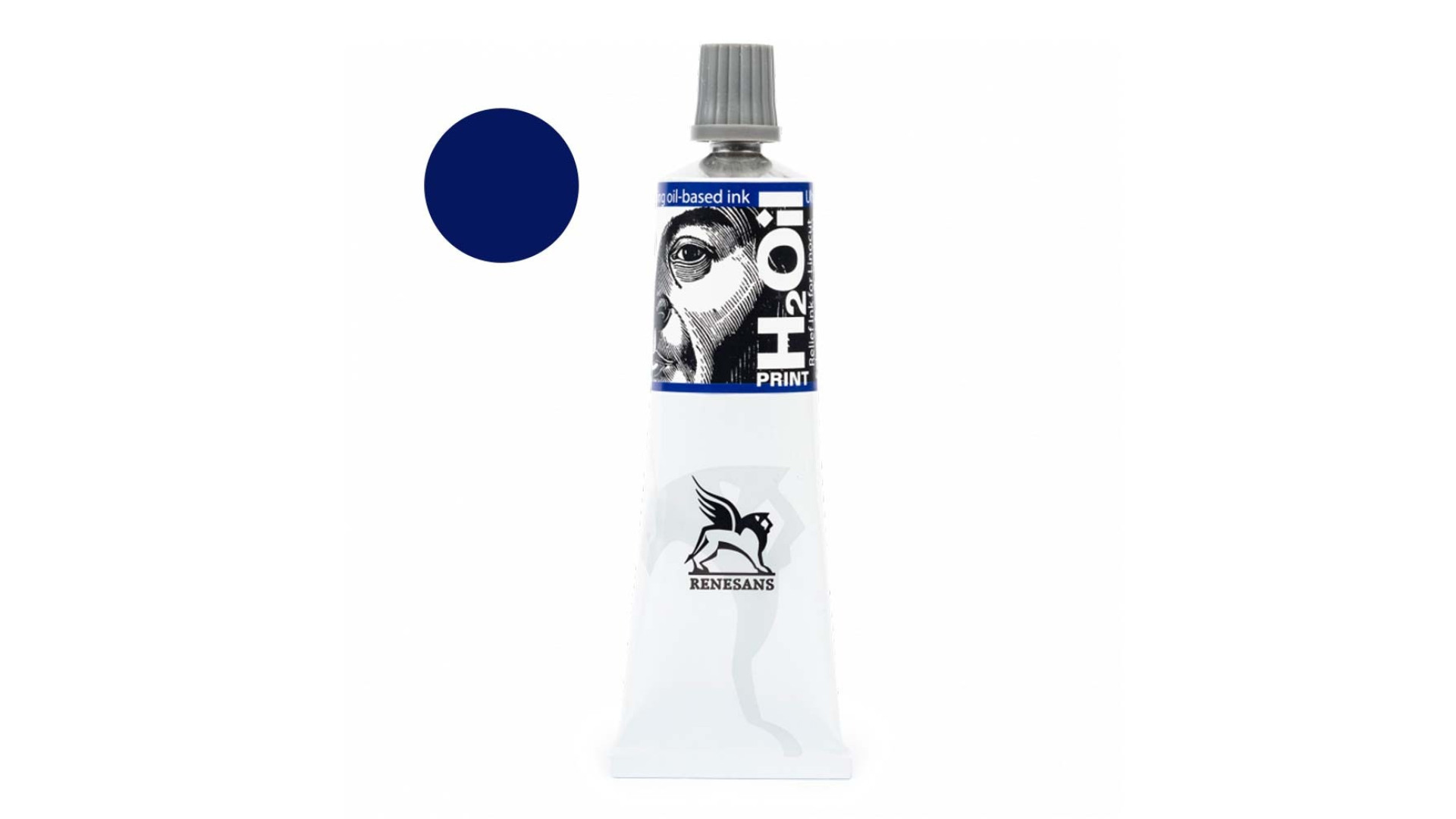 Renesans Farba olejna H2OilPrint do druku wypukłego 60 ml Ultramaryna niebieska 07