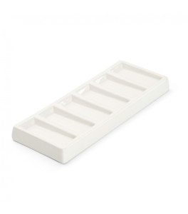 Renesans Rectangular Porcelain Palette 200 x 80 x 20 mm, with 6 Long Wells