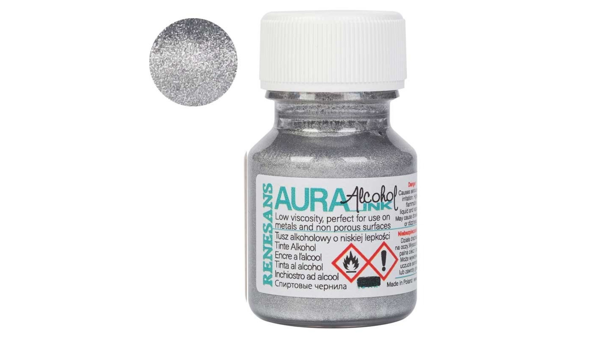 Renesans AURA Professional alcohol ink 15 ml Silver 181