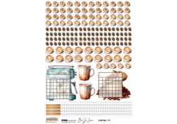 ScrapLove Planner Sticker BUJO Coffee 1, 15x21 cm