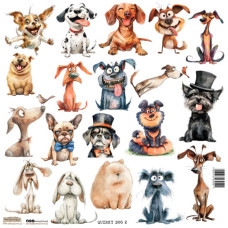 ScrapLove Naklejka DZIWACZNY PIES 2, 24x24 cm