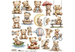 ScrapLove Naklejka MISIE 3, 24x24 cm