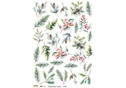 ScrapLove Naklejka ŚWIĄTECZNE GAŁĄZKI 1, 24x24 cm