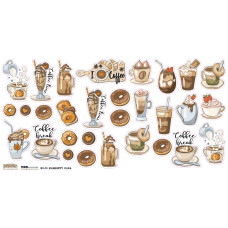 ScrapLove Naklejka BUJO ELEMENTY KAWA, 24x12 cm