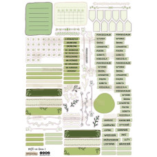 ScrapLove Naklejka BUJO SET GREEN 1, 15x21 cm do planera i bullet journal