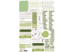 ScrapLove Planner Sticker BUJO SET GREEN 1, 15x21 cm