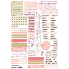 ScrapLove Naklejka BUJO SET ROSE 1, 15x21 cm do planera i bullet journal