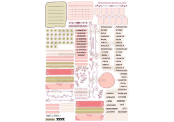 ScrapLove Planner Sticker BUJO SET ROSE 1, 15x21 cm