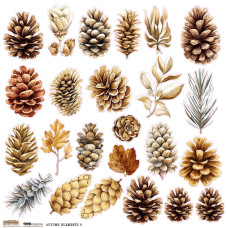 ScrapLove Sticker AUTUMN ELEMENTS 6, 24x24 cm