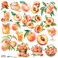 ScrapLove Sticker PEACH 1, 24x24 cm