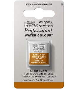 Winsor&Newton Farba akwarelowa Professional Burnt Umber, półkostka