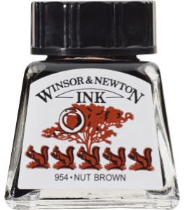 Winsor&Newton Drawing Ink 14ml Nut Brown