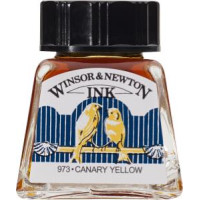 Winsor&Newton Tusz Rysunkowy 14ml Canary Yellow