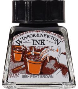 Winsor&Newton Drawing Ink 14ml Peat Brown
