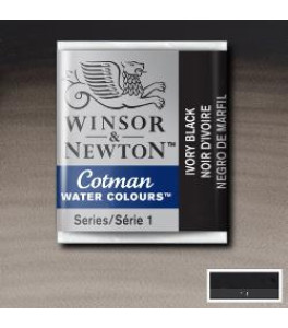 Winsor&Newton Cotman Water Colour Half pan Ivory Black