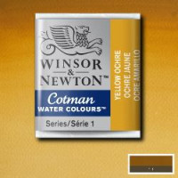 Winsor&Newton Cotman Farba akwarelowa Yellow Ochre 1/2 kostki