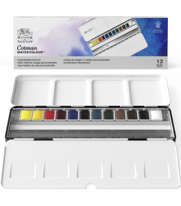 Winsor&Newton Cotman Water Colour Customisable Travel Tin 12 H/pans