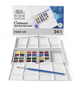Winsor&Newton Cotman Water Colour Travel Set 24 H/pans