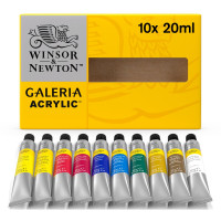Winsor&Newton Galeria Acrylic Colour 10 x 20ml Tube Set