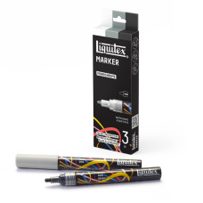 Zestaw markerów akrylowych Liquitex 3x2 mm Monochrome czarny biały szary