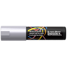 Marker akrylowy Liquitex 8 mm skośny Metallic Silver multi surface do drewna, szkła i tkanin