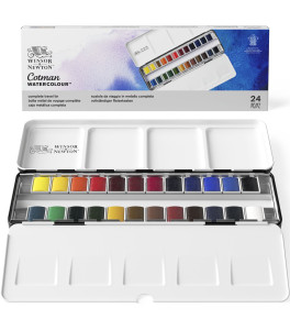 Winsor&Newton Cotman Water Colour Complete Travel Tin 24 H/pans