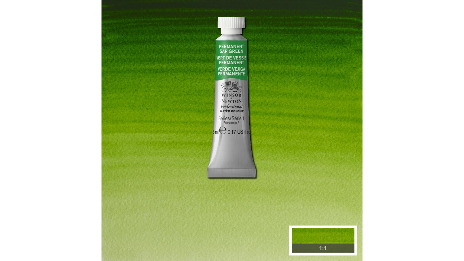 Winsor&Newton Farba akwarelowa Professional 5ml Permanent Sap Green