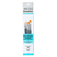 Winsor&Newton Foundation Watercolour Synthetic Brush 6 Pack Short Handle