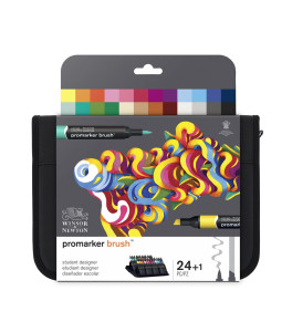Winsor&Newton Promarker Brush – Portfel 24 Kolory: Student Designer