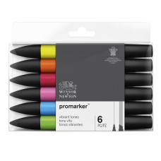 Winsor&Newton promarker Set 6 pcs Vibrant tones