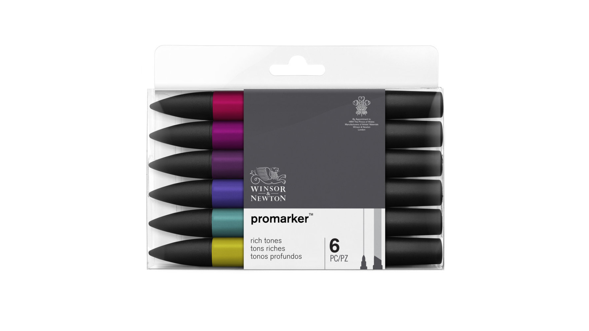 Winsor&Newton Promarker Zestaw 6 Markerów: Głębokie Kolory (Rich Tones)
