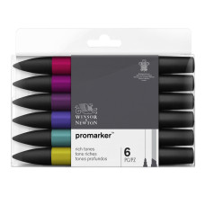 Winsor&Newton promarker Set 6 pcs Rich tones