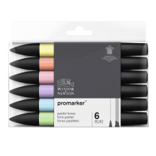 Winsor&Newton promarker Set 6 pcs Pastel tones