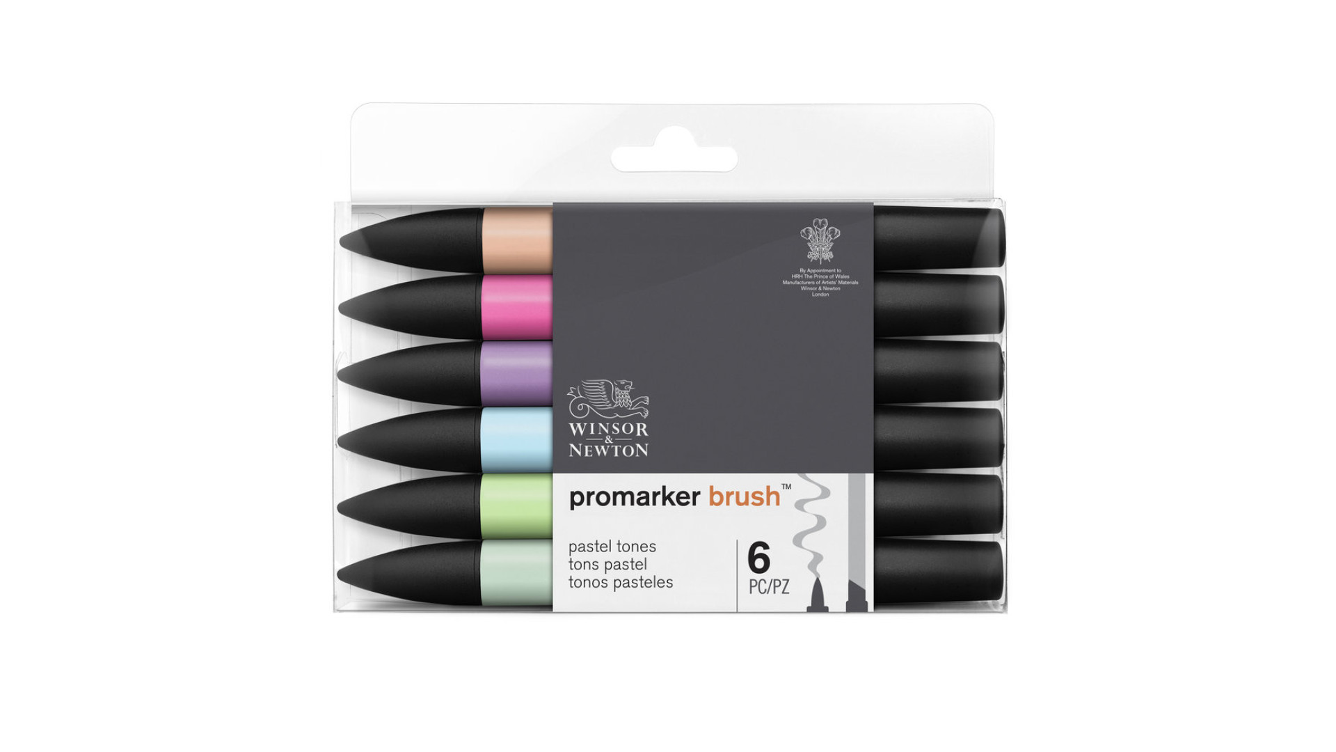 Winsor&Newton Promarker Brush – Zestaw Pastel Tones 6 Kolorów